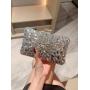 fashion banquet dinner party wedding evening bags sun shaped rhinestone clutches women luxury purse for dress 2024
