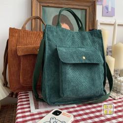 2024 classic autumn and winter corduroy bags handbag simple literary large capacity shoulder crossbody bag