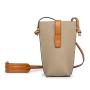 New Mini Leather Phone Pouch Bag Cross body Genuine Leather Mobile Phone Pocket Shoulder Bag With Button