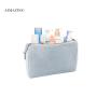 Biodegradable Green Toilet Bag Velvet Cosmetic Drawstring Beauty Pouch Double Make Up  Brush Set With Bag Custom Logo