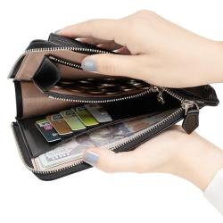 XL171 Imported Genuine Leather Mini Women's Mobile Phone Bag Korean Shoulder Bag Zip Money Clip Crossbody Bag