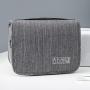 Men and women on business trips carry large capacity toiletries that can be hung for dry and wet separation