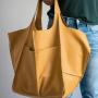 Classic Retro Women's Bags Simple Casual New Large Bag Soft Leather Large Capacity Shoulder Tote Bags PU Leather With Pockets