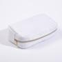 Wholesale Personalised Fabric Letter Patches Nylon Zipper Travel Toiletry Cosmetic Bags Nylon Makeup Pouch