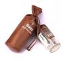 Custom Logo Round Bottom Pu Leather Wine Pouch Luxury Waterproof Leather Bottle Gift Wine Packaging Bag
