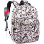 2023 LOVEVOOK New flower print college office business stylish usb computer rucksack 15.6inch travel women's laptop backpack