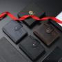XL285 Men's Genuine Leather Short Wallet Soft Comfortable Purse Gift Packaging Box Card Holders Accept Customized Logo