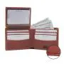 Wallet custom natural leather wallet ID flap pocket rfid minimalist high-end oil-waxed genuine leather men's wallet