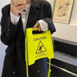 ZR749 Women's Bags Fashion PU Funny Girl Retro Small Square Bag Simple Zipper Shoulder Crossbody Phone Bag Female Party Shopping