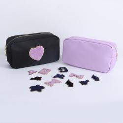 Stock S M L XL Multi Colors Portable Storage Cosmetics Bag Waterproof Nylon Makeup Organizers Bag Zipper Travel Cosmetic Pouch