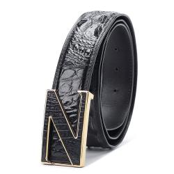 Ceinture En Cuir Veritable Luxury Designer Fashion Famous Brand Genuine Crocodile Leather Belts For Mens Belt Manufacturer