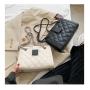 sac tendance 2024 Small Black PU Leather Purse Chain Designer Buckle Crossbody Bag Handbag Female Bag Women Polyester