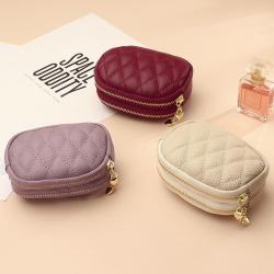 OEM/ODM De Marca Mujer Summer Fashion Girls Kids Mini Leather Coin Wallet Purses With Zipper Closure Keychain Ladies