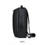 Wholesale Factory Large Capacity Business PU Backpack Expandable Black Computer Bag Waterproof Custom Logo