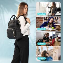 LOVEVOOK 15.6 In Professional Travel Plait Backpack Purse Computer Bag Waterproof Work Bags Carry on Laptop Backpack with USB