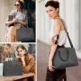 LOVEVOOK wholesale custom ladies stylish college waterproof PU leather business laptop briefcase for women shoulder tote handbag