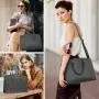 LOVEVOOK wholesale custom ladies stylish college waterproof PU leather business laptop briefcase for women shoulder tote handbag