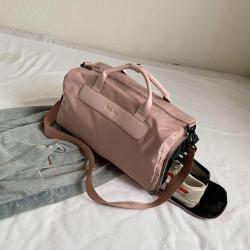 2024 Customizable Nylon Yoga Fitness Duffel Bag With Shoe Compartment Waterproof For Women