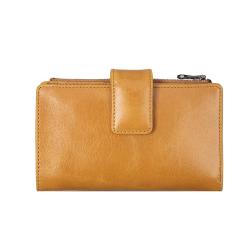 Women Wallet Purses Zipper Genuine Vegetable Tanned Leather Ladies With Card Holder Wallet