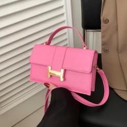 Popular Premium Ladies Bag 2024 New Retro Underarm Small Square Bag H Buckle Lock Shoulder Crossbody Bags