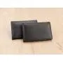 ZR114 Men's Leather Business Card Bag Lychee Pattern Top Layer Cow Leather Business Card Holder Stamped LOGO