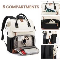 LOVEVOOK 2023 Fashion Business Backpack College School Nylon Bag Waterproof Travel Custom Laptop Backpack for Women With USB