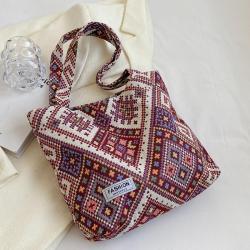 Canvas Bag Large Capacity Women'S Summer High Fashion Shoulder Underarm Bag Commuting Tote Bag