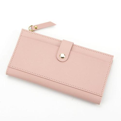 ZR286 New Women's Simple Solid Color Wallet Large Capacity Multifunctional Handbag Zipper Zero Wallet Long Wallet