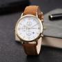 2022 Fashion Leather Man Wrist Watch Band Quartz Wristwatch Reloj Luxury Gold Watch Creative Men Quartz Wrist watches For Men