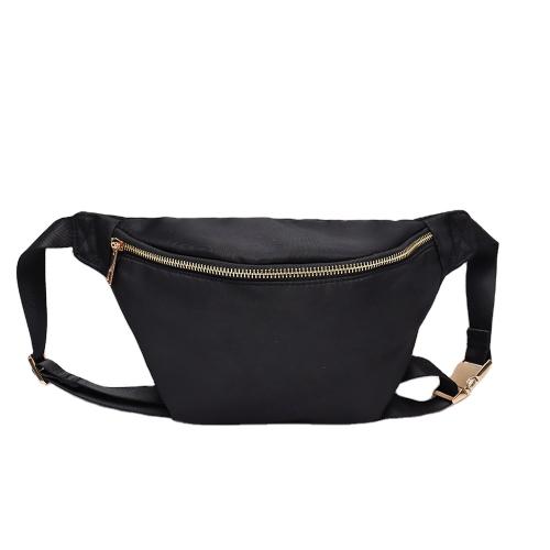 Top Sale Public Places Lightweight Resistant Machine Washable Nylon Water Resistant Waist Bag Black Waist Bag Waist Bag Travel