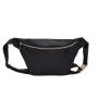 Top Sale Public Places Lightweight Resistant Machine Washable Nylon Water Resistant Waist Bag Black Waist Bag Waist Bag Travel