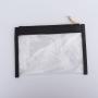 Custom Wholesale Ladies Bridesmaid TPU Leather Clear Zipper Travel Cosmetic Bag Storage Organizer Clutch Bag PVC Flat Zipper Bag