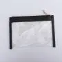 Custom Wholesale Ladies Bridesmaid TPU Leather Clear Zipper Travel Cosmetic Bag Storage Organizer Clutch Bag PVC Flat Zipper Bag
