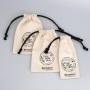 High Quality Organic Cotton Muslin Drawstring Bag Candle Gift Amulet Packaging Cotton Pouch
