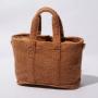 Black Pink Brown Big Capacity Plush Messenger Shoulder Shopping Storage Tote  Bag Teddy Young Ladies Tote Handbags For Women
