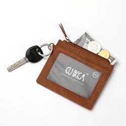 KHF013 Man Wallet Leather  Coin Purse Black Vintage Waterproof Card Holders High Quality Key Ring Wallet for Man