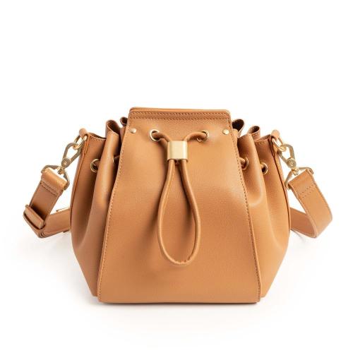 New Fashion Ladies Bucket Bags Private Label Vegan Leather Classic Premium Quality Drawstring Womens Crossbody Bags