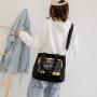 New Fashion Designer Ita Bag Pin Display Custom Ita Shoulder Bag Black with Clear Window