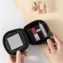 Gelory Mini Waterproof Portable Cute PU Cosmetic Bag Storage Box Female Travel Small Bag Portable Mini Lip Cosmetic Bags