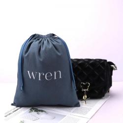 Promotion Custom Logo Printing Cotton Linen Gift Shopping Bag For Handbag Drawstring Muslin Cotton Dust Shoe Pouch