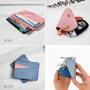 Luxury Leather Card Holder Keychain Custom RFID Leather Slim Card Holder Wallet with Key Holder Gift