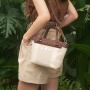 OEM ODM Fashion Canvas Tote Bag Pu Handle Designer Ladies Handbag Cotton Canvas Crossbody For Women
