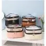 HR234 Ladies Fresh Sweet Makeup Bag Women's Storage Fashion Portable Cosmetic Bag Waterproof PU Travel Pleasant Trip Wash Bag