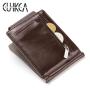 CUIKCA HF007 Wallet Card Holder Purse Slim Leather Mens Case Mini Women Men Casual Cover Minimalist Ladies Cow