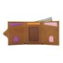 Slim pop up credit card wallet retro genuine leather rfid pop up smart wallet for men