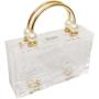 Custom 2024 Pearl metal handle Clear Handle Ladies Acrylic clear Clutch Bag Fashion Women Tote Bag Casual Wedding Evening Bag