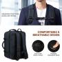 LOVEVOOK 40L 50L Flight Approved Carry on Laptop Bags with Lock 15.6 17 18 inch Men Women Travel Backpacks with 3 Packing Cubes