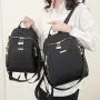 ZX054 Unisex Black School Bags Waterproof College Trade Student Backpack Shoulder Knapsack Laptop Travel Backpacks School Bags