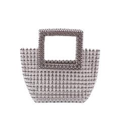 2024 CUSTOM New Fashion Acrylic resin beaded Evening Tote Handbags Lady Dinner Purses Ladies Party Tote Hand bags For Females