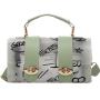 ZR500 Woman Bags Fashion Girl Transparent Splicing Graffiti Messenger Bag Single Shoulder Ladies phone Small Square Bag Female